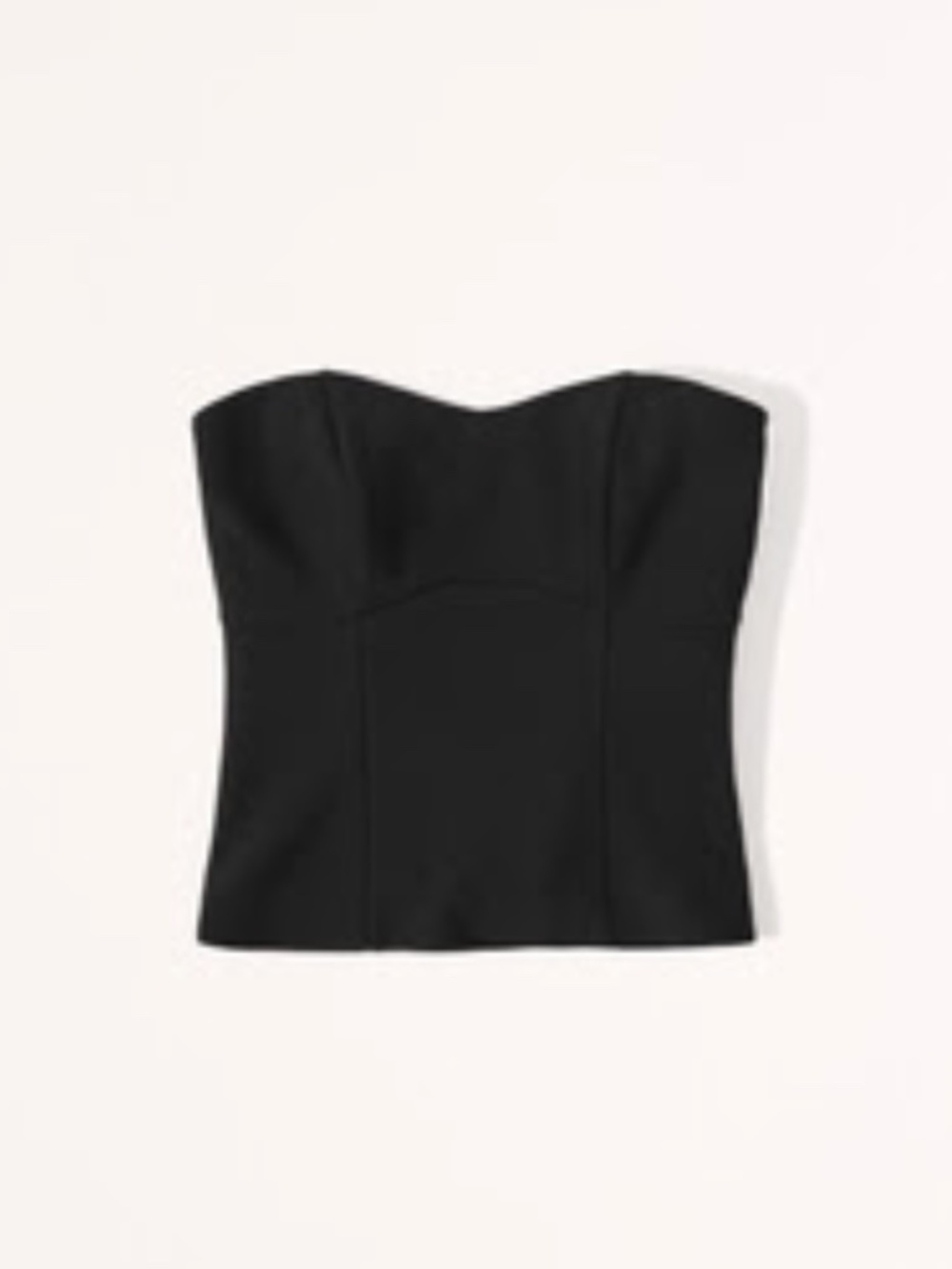 Abercrombie Strapless Crepe Black Corset Top - Picture 1 of 3